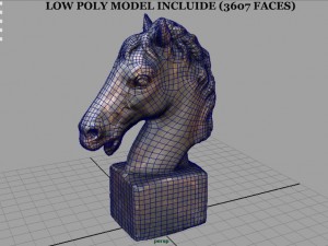 horse bust 3D Model