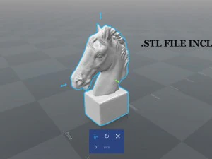 busto de cavalo Modelo 3D