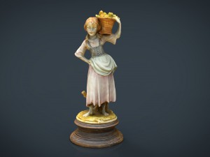 the grape picker woman 3D Model