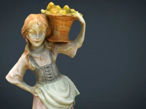 the grape picker woman 3D Model