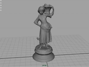 the grape picker woman 3D Model