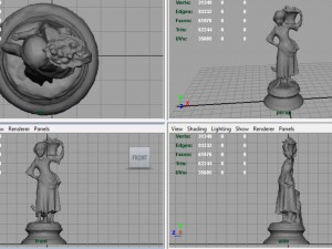 the grape picker woman 3D Model