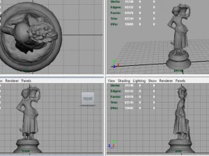 the grape picker woman 3D Model