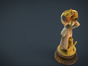 the grape picker woman 3D Model