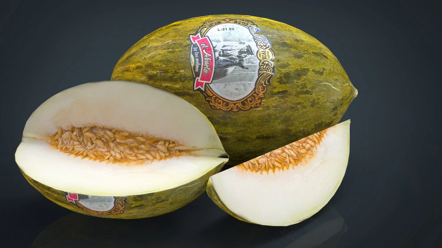 santa claus melon 3D Model .c4d .max .obj .3ds .fbx .stl .blend 