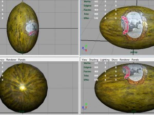 santa claus melon 3D Model