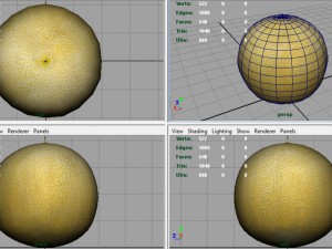 galia melon 3Dモデル