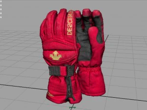ski gloves 3D Model