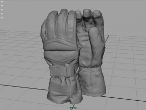 ski gloves 3D Model