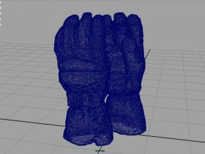 ski gloves 3D Model