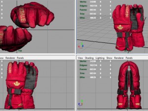 ski gloves Modèle 3D