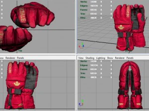 ski gloves 3D Model