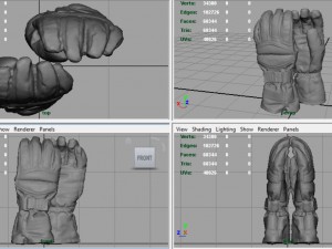 ski gloves Modèle 3D