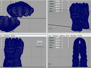 ski gloves Modèle 3D