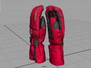 ski gloves Modèle 3D