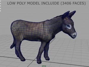 ロバ 3Dモデル