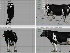 milk cow 3D Модель