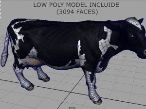 milk cow 3D Модель