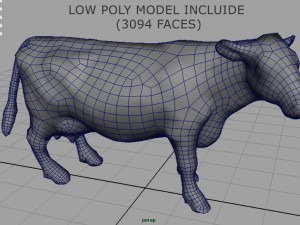 milk cow 3D Модель