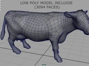 vaca lechera Modelo 3D