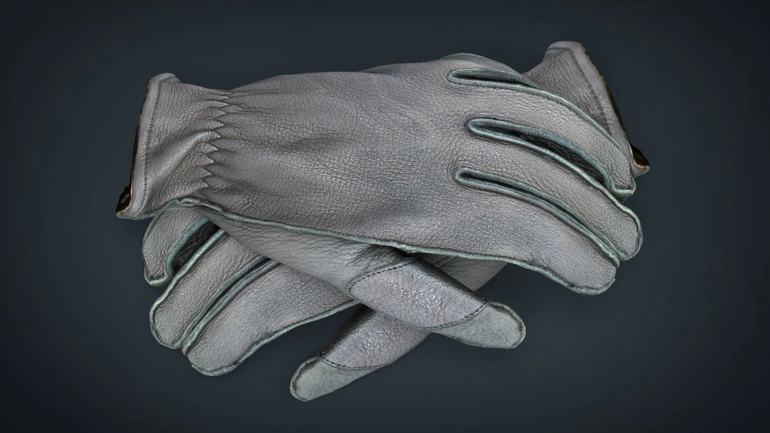 leather gloves 3D Model .c4d .max .obj .3ds .fbx .stl .blend