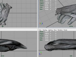 leather gloves 3D Model