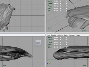 leather gloves 3D Model