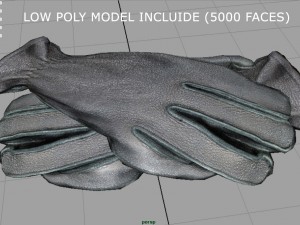 leather gloves 3D Model