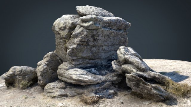 rock 25 3D Модель .c4d .max .obj .3ds .fbx .stl .blend 