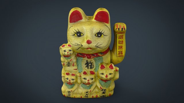 maneki neko Model 3D .c4d .max .obj .3ds .fbx .stl .blend 