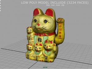 maneki neko Model 3D