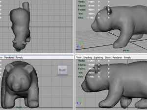 panda walking Modello 3D