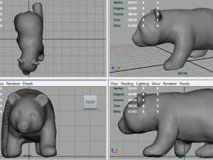 panda che cammina Modello 3D