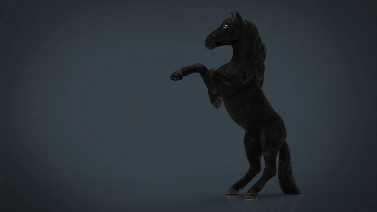 black horse 3D Model .c4d .max .obj .3ds .fbx .stl .blend 