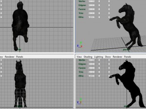 black horse 3D-Modell