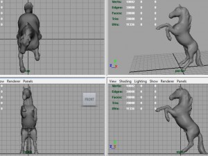 black horse 3D-Modell