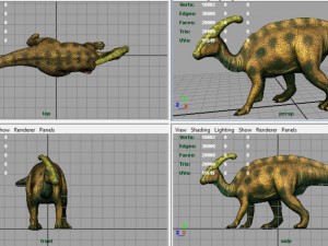 tsintaosaurus Modello 3D