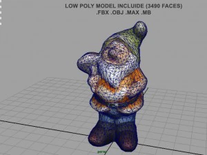 gnom ogrodowy Model 3D
