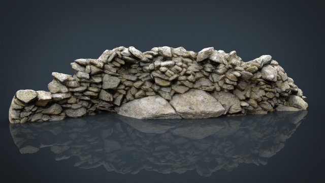 stone wall 3D Модель .c4d .max .obj .3ds .fbx .stl .blend 