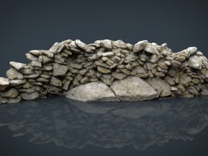stone wall Model 3D