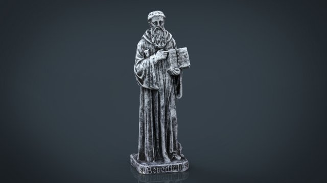 saint benedict 3D Model .c4d .max .obj .3ds .fbx .stl .blend 