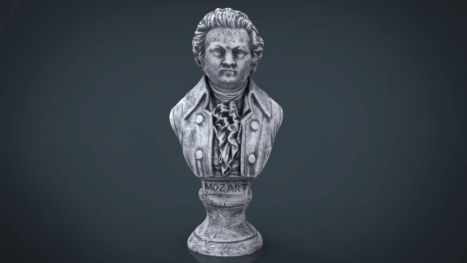mozart bust 3D Model .c4d .max .obj .3ds .fbx .stl .blend 