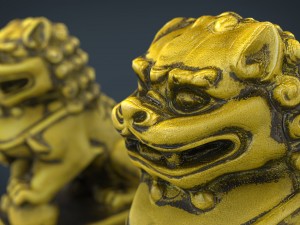 fu lions Modello 3D