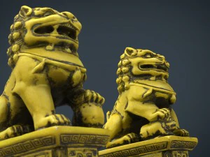 fu lions 3D Model