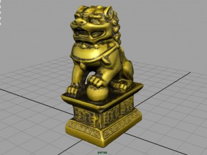 fu lions Modello 3D