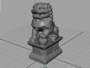 fu lions 3D Model