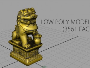 fu lions Modello 3D