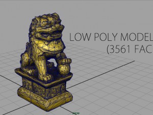 fu lions Modello 3D