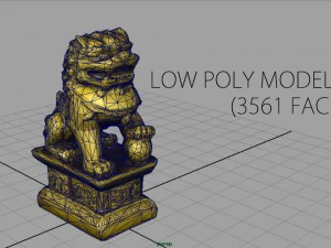 fu lions 3D Model
