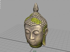 ancient buddha head Model 3D